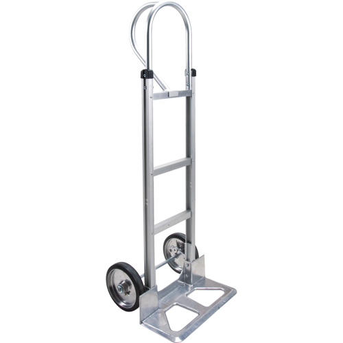 Knocked Down Hand Truck, P-Handle Handle, Aluminum, 52-1/8" Height, 500 lbs. Capacity Auto-Cam