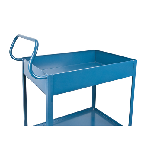 Chariots de service &agrave; bordure profonde, 2 Tiers, 24" la x 47" h x 36" p, Capacit&eacute; 1200 lb Auto-Cam