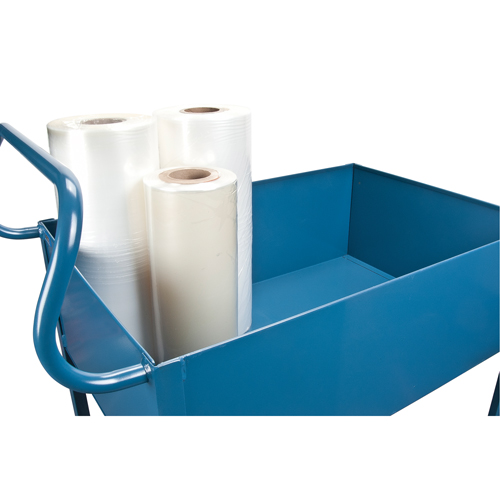 Deep Lipped Service Cart, 2 Tiers, 24" W x 47" H x 36" D, 1200 lbs. Capacity Auto-Cam