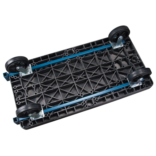 Chariots &agrave; plateforme en plastique, 48" lo x 24" la, 2000 lb cap, Roues Caoutchouc moul&eacute; Auto-Cam