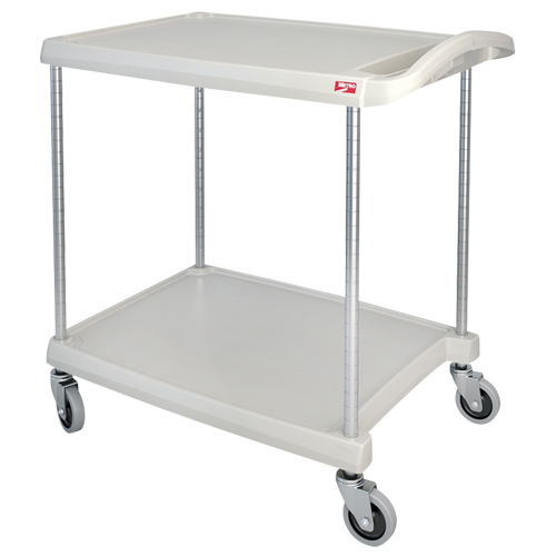 myCart Utility Cart, 2 Tiers, 20" x 35-1/2" x 30", 300 lbs. Capacity Auto-Cam
