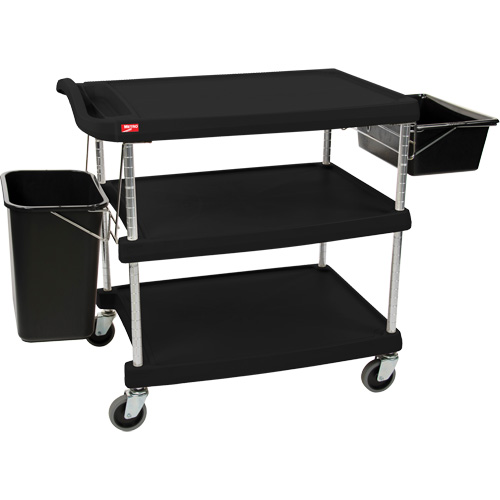 myCart Utility Cart, 3 Tiers, 20" x 35-1/2" x 30", 400 lbs. Capacity Auto-Cam