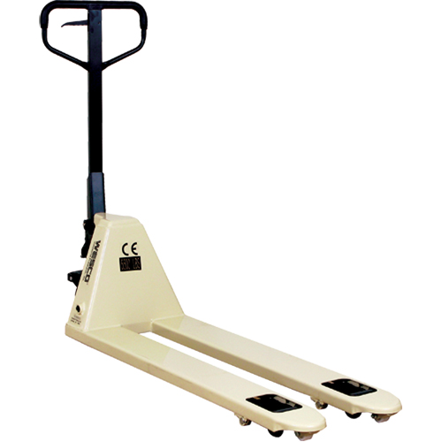 Narrow Aisle Pallet Trucks, Steel, 48" L x 18" W, 5500 lbs. Capacity Auto-Cam