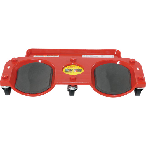 Socle roulant pour les genoux, Plastique, Rouge, Capacit&eacute; 350 lb Auto-Cam