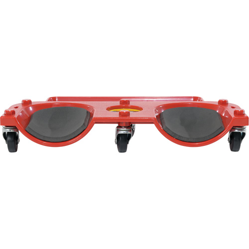 Socle roulant pour les genoux, Plastique, Rouge, Capacit&eacute; 350 lb Auto-Cam