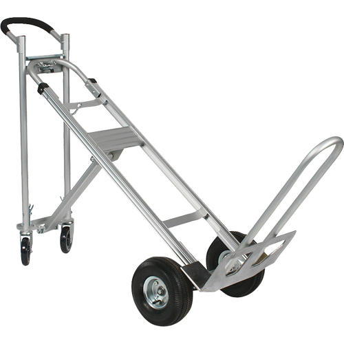 Three-Position Spartan III Convertible Hand Truck, Aluminum, 750 lbs. Capacity Auto-Cam