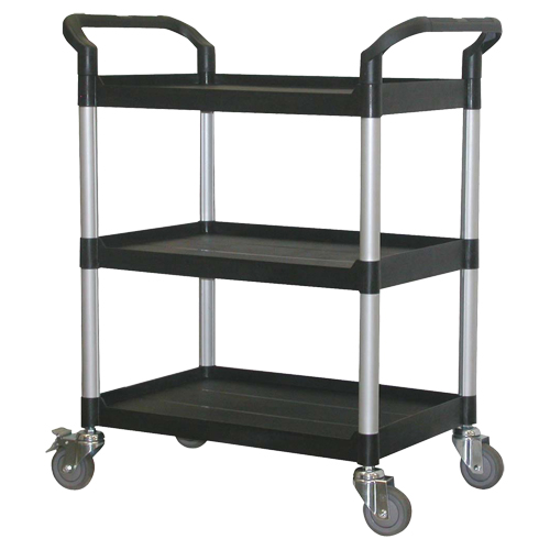 Utility Cart, 3 Tiers, 33-1/2" x 39-3/8" x 19", 300 lbs Capacity Auto-Cam