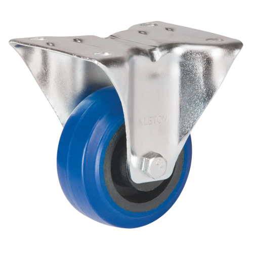 Blue Caster, Rigid, 3" (76 mm), Rubber, 285 lbs. (129 kg.) Auto-Cam