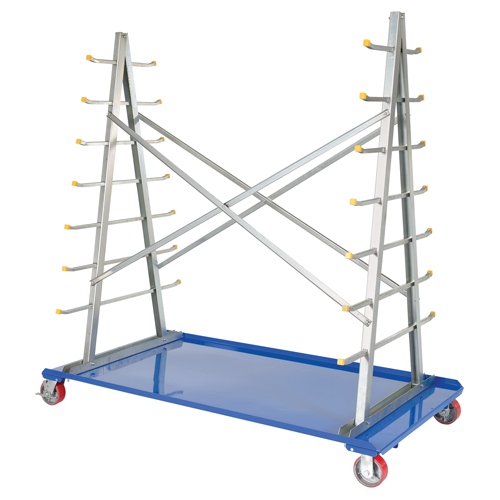 A-Frame Bar & Pipe Cart, Steel, 36-3/4" W x 73-3/4" D x 72-1/2" H, 2000 lbs. Capacity Auto-Cam
