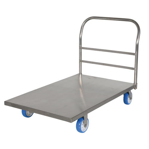 Platform Truck, 48" L x 30" W, 2000 lbs. Capacity, Polyurethane Casters Auto-Cam