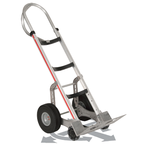 Self-Stabilizing Hand Truck, P-Handle Handle, Aluminum, 55'' Height, 500 lbs. Capacity Auto-Cam
