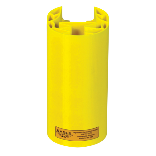 Butoir en poly pour rayonnage, 5" la x 6" lo x 8" h, Jaune Auto-Cam
