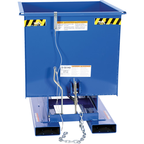 Conteneur autobasculeur, Acier, 1/2 vg³, Bleu Auto-Cam