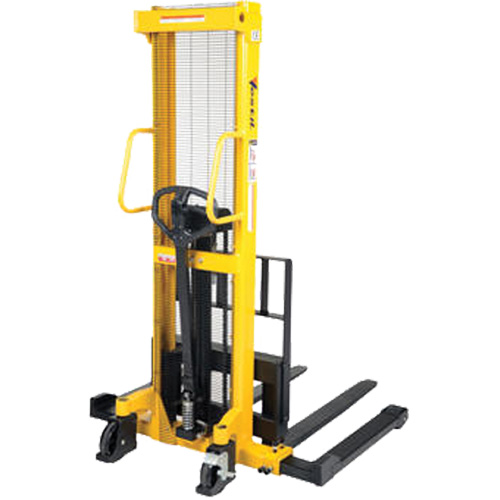 Manual Hydraulic Stacker, Hand Pump Operated, 2000 lbs. Capacity, 35" Max Lift Auto-Cam
