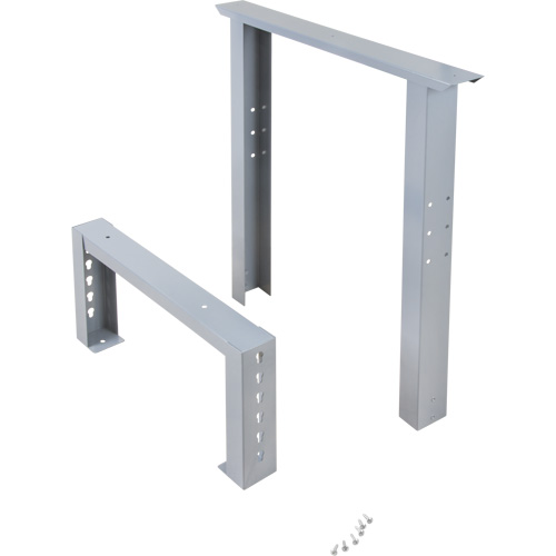 Pattes d'&eacute;tabli pour service industriel, Acier, 24" p x 34" h, Simple Auto-Cam