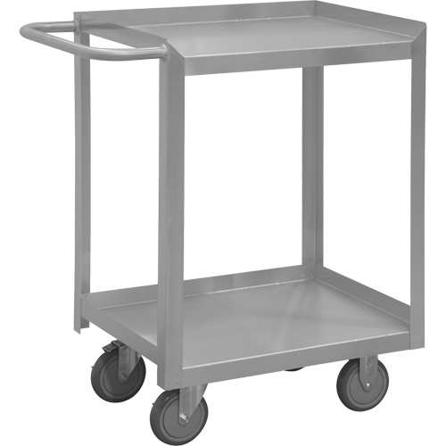 Industrial Grade Shelf Cart, 2 Tiers, 24-1/8" W x 35" H x 42" D, 1200 lbs. Capacity Auto-Cam