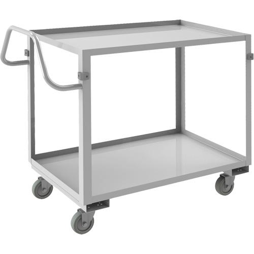 Chariot avec tablettes de calibre industriel, 2 Tiers, 22-1/2" la x 36-1/2" h x 42-7/16" p, Capacit&eacute; 600 lb Auto-Cam