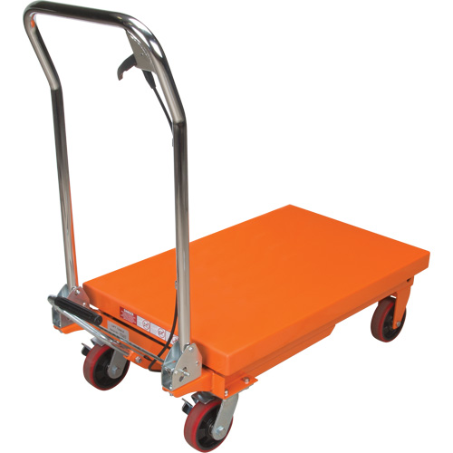 Hydraulic Scissor Lift Table, 32" L x 19-3/4" W, Steel, 660 lbs. Capacity Auto-Cam