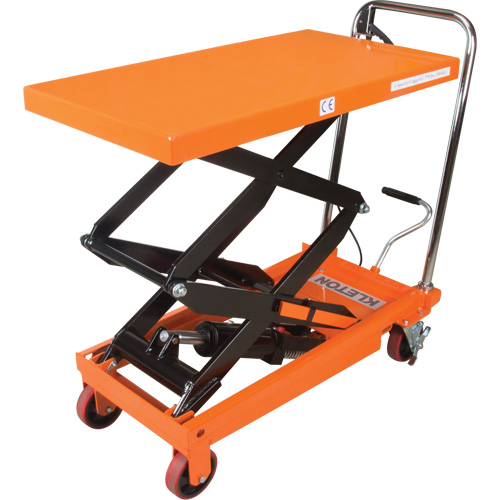 Hydraulic Scissor Lift Table, 35-3/4" L x 19-3/4" W, Steel, 770 lbs. Capacity Auto-Cam