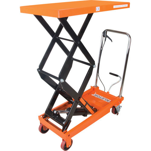 Hydraulic Scissor Lift Table, 35-3/4" L x 19-3/4" W, Steel, 770 lbs. Capacity Auto-Cam