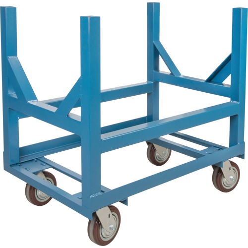 Pipe & Bar Cradle Truck, 48" L x 24" W x 34" H, 2500 lbs. Capacity, Polyurethane Wheels Auto-Cam