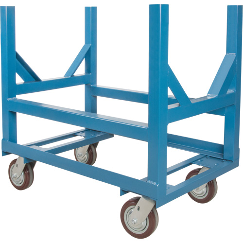Pipe & Bar Cradle Truck, 48" L x 24" W x 34" H, 2500 lbs. Capacity, Polyurethane Wheels Auto-Cam