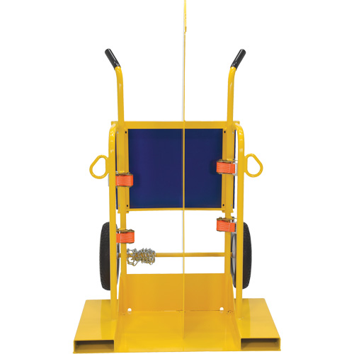 Welding Cylinder Torch Cart, Foam-Filled Wheels, 24" W x 19-1/2" L Base, 500 lbs. Auto-Cam