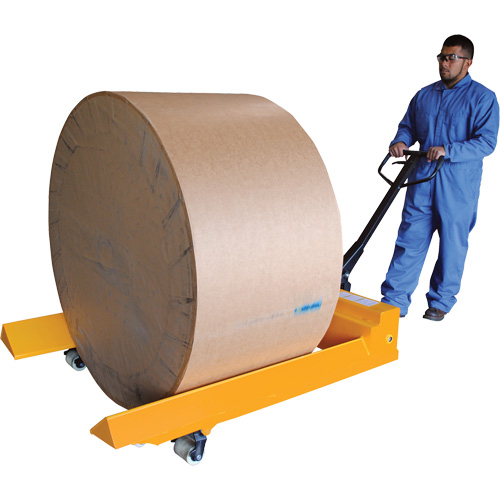 Transpalette pour mat&eacute;riaux en rouleaux, Acier, 48" lo x 7,5" la, Capacit&eacute; 4000 lb Auto-Cam