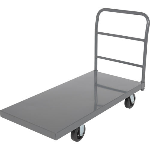 Platform Truck, 48" L x 24" W, 2000 lbs. Capacity, Rubber Casters Auto-Cam