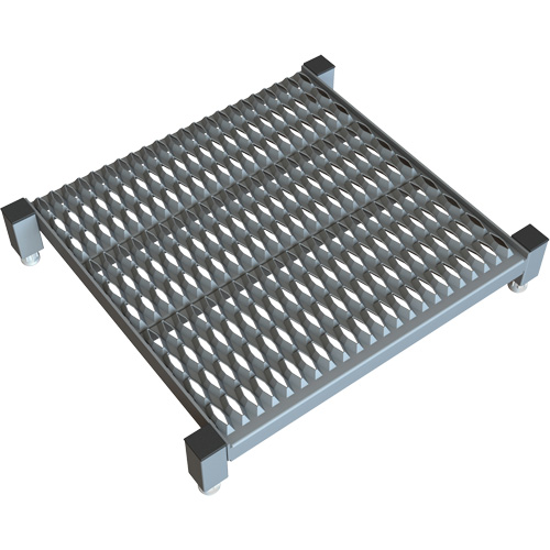 Adjustable Height One-Step Work Platform, 24" W x 24" D, 800 lbs. Capacity, All-Welded Auto-Cam