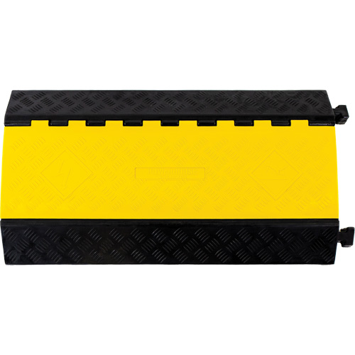Powerhouse Heavy-Duty Straight Cable Protector, 5 Channels, 36" L x 19.75" W x 2.25" H Auto-Cam