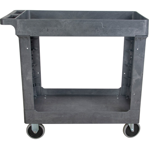 Utility Service Cart, 2 Tiers, 16-1/2" x 32-1/2" x 34-1/2", 550 lbs. Capacity Auto-Cam