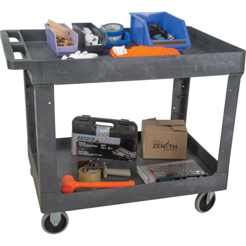 Chariot utilitaire pour l'entretien, 2 tiers, 24-5/8" x 32-1/2" x 40", Capacit&eacute; 550 lb Auto-Cam