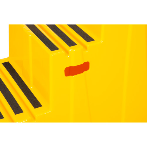 Industrial Step Stool, 3 Steps, 34-13/16" x 22-7/16" x 28-1/2" High Auto-Cam