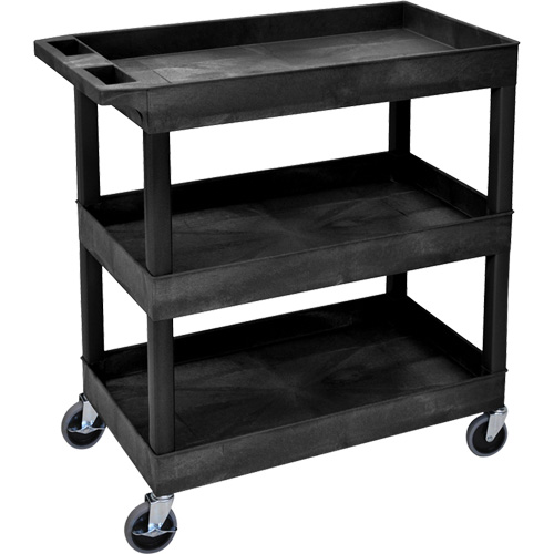 Tub Cart, 3 Tiers, 35-1/4" x 36-1/4" x 18", 300 lbs. Capacity Auto-Cam