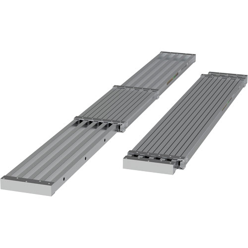 Planche de travail t&eacute;lescopique, 108" la x 12" pr, Capacit&eacute; de 250 lb, D&eacute;mont&eacute; Auto-Cam