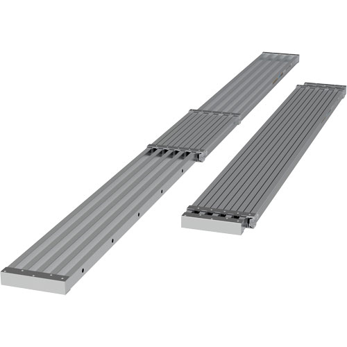 Telescoping Work Plank, 156" W x 12" D, 250 lbs. Capacity, Knocked Down Auto-Cam