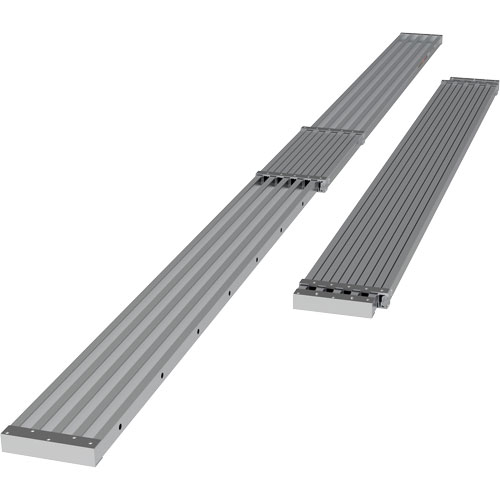 Telescoping Work Plank, 204" W x 12" D, 250 lbs. Capacity, Knocked Down Auto-Cam