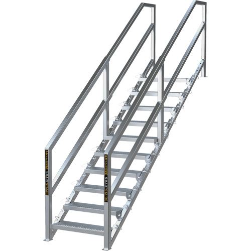SmartStairs 6-10 Steps Modular Construction Stair System, 75" H Auto-Cam