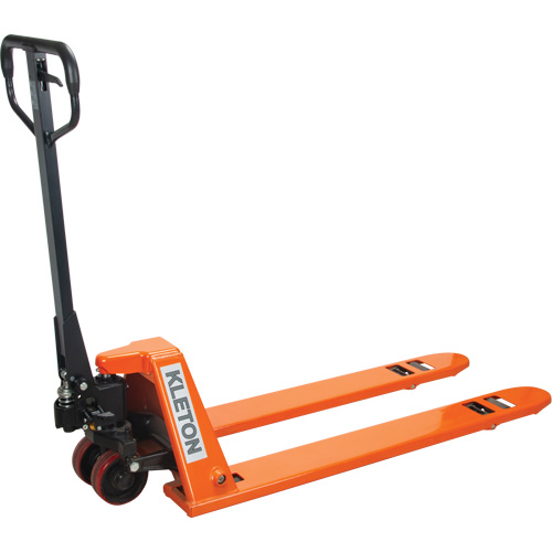 Low Profile Hydraulic Pallet Trucks, 48" L x 20.5" W, 3300 lbs. Cap. Auto-Cam