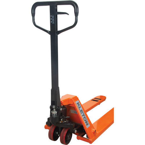 Low Profile Hydraulic Pallet Trucks, 48" L x 20.5" W, 3300 lbs. Cap. Auto-Cam