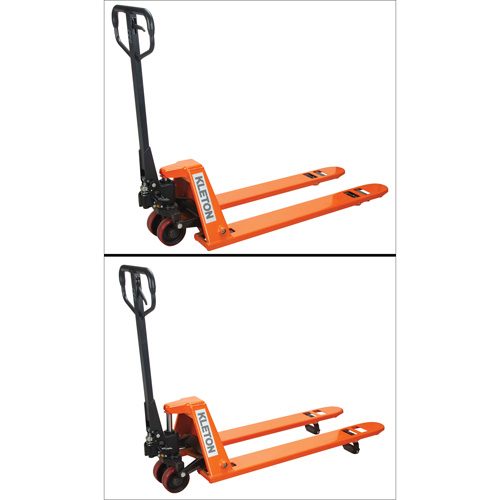 Low Profile Hydraulic Pallet Trucks, 48" L x 20.5" W, 3300 lbs. Cap. Auto-Cam