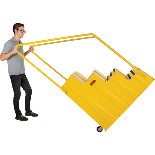 Industrial Step Stool, 4 Steps, 44" x 22-1/4" x 65-1/8" High Auto-Cam