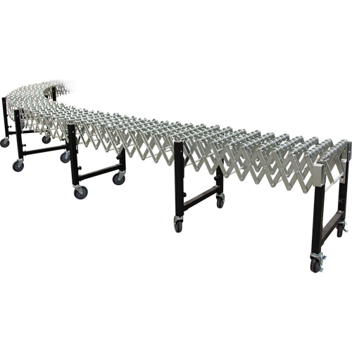 Expandable Conveyor, 23" W x 24' L, 200 lbs. per lin. ft. Capacity Auto-Cam