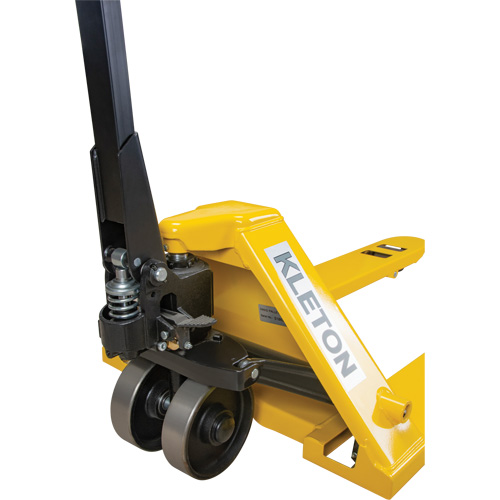 Steel Wheel Pallet Truck, Steel, 48" L x 27" W, 5500 lbs. Capacity Auto-Cam