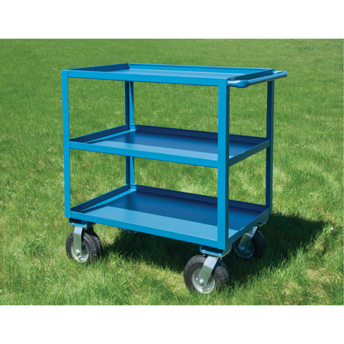 Outdoor Shelf Cart, 3 Tiers, 24" W x 39" H x 39" D, 1200 lbs. Capacity Auto-Cam