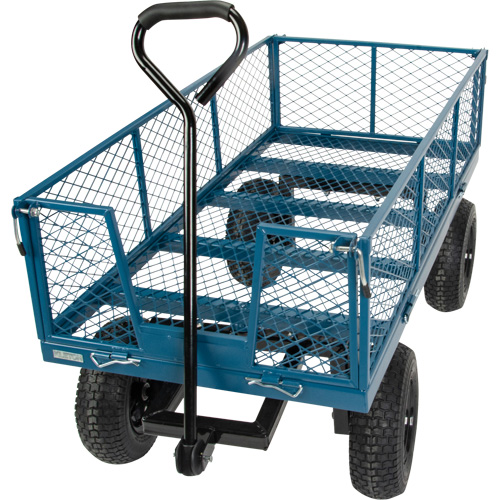 Wagon with Drop Sides, 24" W x 48" L, 800 lbs. Capacity Auto-Cam