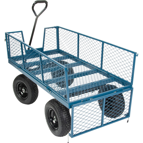 Wagon with Drop Sides, 24" W x 48" L, 800 lbs. Capacity Auto-Cam