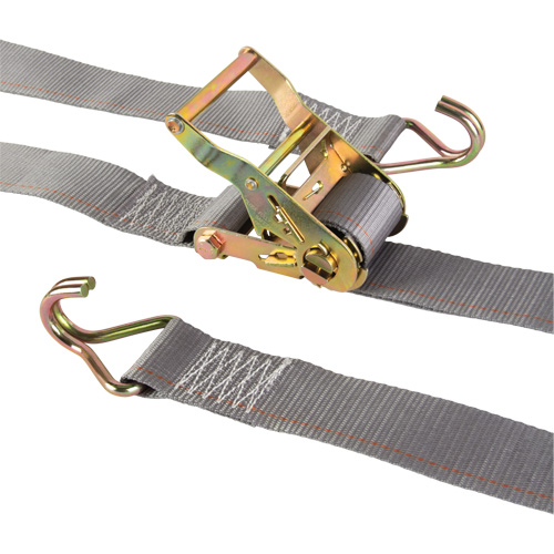 Heavy-Duty Utility Strap, J-Hook, 2" W x 16' L, 500 lbs. (227 kg) WLL Auto-Cam