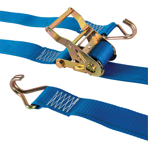 Tendeur d'arrimage utilitaire robuste, Crochet en J, 2" la x 20' lo, Charge d'utilisation 500 lb (227 kg) Auto-Cam
